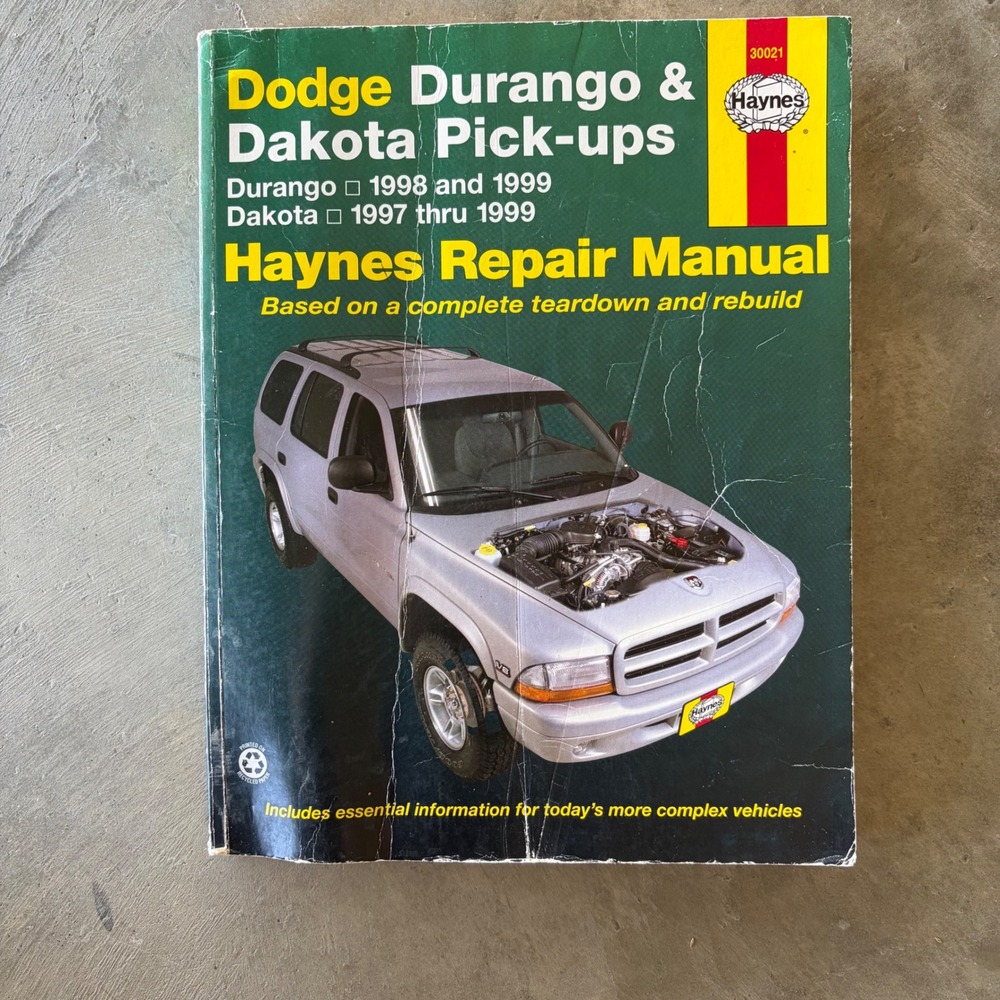 Haynes Repair Manual Dodge Durango 1998-1999 Dakota Pick-ups 1997-1999 30021
